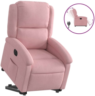 vidaXL Relaxsessel mit Aufstehhilfe Elektrisch Rosa Samt 3204326