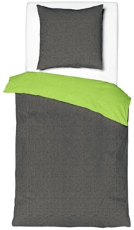 JACK Wendebettwäsche 135x200cm Renforcé Zweifarbig Struktur Wendeoptik Mistral, Renforcé, 2 teilig, Zweifarbige Bettwäsche in vielen Farbkombinationen