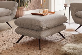 KAWOLA Hocker CHARME Hockerbank Cord taupe 45 x 60 x 90 cm