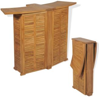 vidaXL Klappbarer Bartisch 155x53x105 cm Teak Massiv 43804