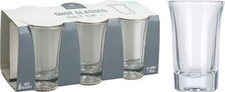 Koopman Schnapsglas Schnapsgläser Shotgläser 40 Ml 1/2/4 er Set, 6-tlg, Glas, 6tlg, 7x4,5cm, 40ml, Transparent, Partygläser