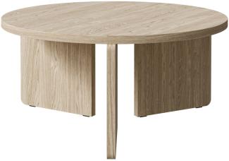 Selsey Preffines - Couchtisch rund - 85 cm - Holzoptik Eiche