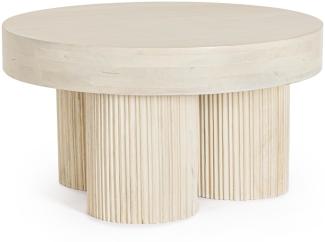 Couchtisch Dacca aus Mangoholz Ø 75cm, Creme