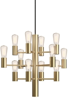 Herstal Manola Mini Kronleuchter 12-flammig messing matt E14