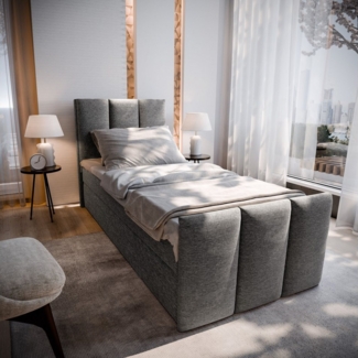 Masseno Boxbett LAGO 100x200 cm mit Bonell Matratze und Topper