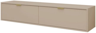 MIRJAN24 TV-Schrank Senna 175 (mit zwei Klappen) Gasdruckfeder, Aluminiumgriffe in der Farbe Gold