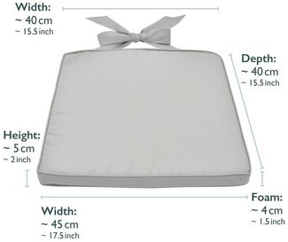 4er Set Beautissu Stuhlkissen Pia Graphitgrau