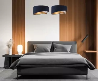 BPS Koncept 060-136 Hängeleuchte Galaxy marineblau, beige, gold 1 x E27 Ø 50cm H:105cm dimmbar