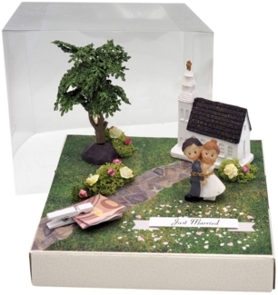 ZauberDeko Geschenkbox Geldgeschenk Verpackung Kirche Hochzeit Geschenk Just Married