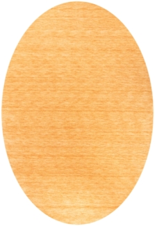 Morgenland Gabbeh Teppich - Softy - Uni - oval - 230x150 - Scala-Gold
