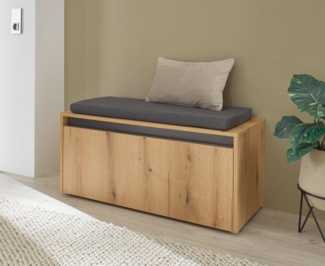 INOSIGN Polsterbank GiRON/CiTY, Garderobenbank mit Klappe, Sitzbank in vier Farben (2-St), viel Stauraum, Platz für ca. 8 Paar Schuhe, 100 cm breit
