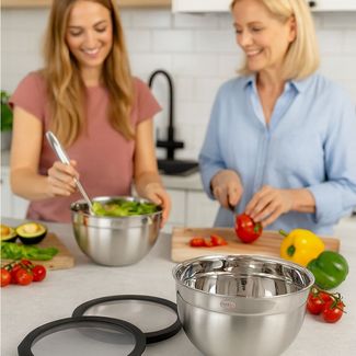 Roesle Schüssel-Set 2-tlg. 20 & 24 cm mit Frischhalte-Deckel