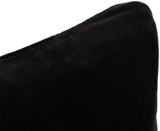 Premium Cashmere Kissenhülle 2er Set viele Farben ganzjährig 50 x 50 cm - Schwarz (94)