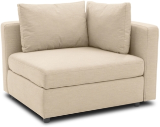 Gartenlounge Ecke Links Bozhana 110x67x96 mit Outdoorbezug in beige