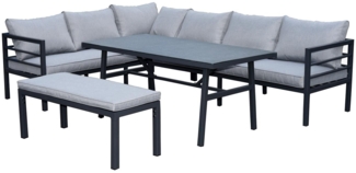 Bellavista San Menaio Gartenlounge Set, Aluminium, grau, für 8 Personen