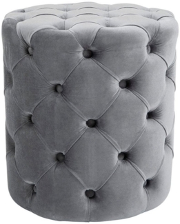 Sitzhocker Drancy Samt M, grau