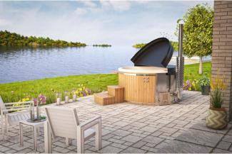 FinnTherm Badefass Stockholm "Spa Edition" aus Holz