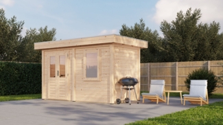 Lugarde Select Modern Gartenhaus Augsburg 388x200cm - Unbehandelt