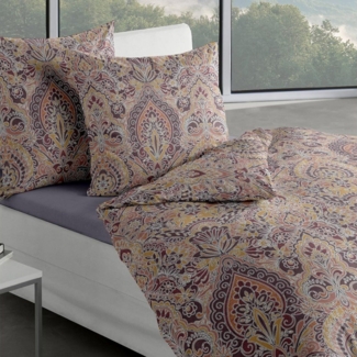 TRAUMSCHLAF Bettwäsche Sioux, Biber, 2 teilig, Winterbettwäsche in warmer Qualität