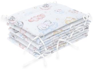 Amilian Bettnestchen Bettumrandung 420x30 cm, für Kinderbett 140x60 geeignet (rundherum), (Nestchen, Kantenschutz), Bettausstattung