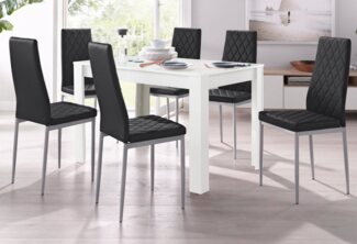 INOSIGN Essgruppe TOPSELLER! Tisch, Stuhl, OTTOs Choice, (Set, 5-tlg, 5tlg. Set. Tisch 120 cm plus 4 Stühle), Tisch 120 cm, 4 Stühle in Lederoptik