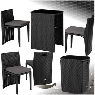 tectake Sitzgruppe Rattanset, (Set, 3-tlg), mit Aluminiumgestell