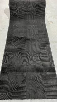 Rutschfester Läuferteppich 200 x 300 cm Polyester Grau 88684454 [en. casa]