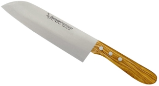 Burgvogel Santoku Messer Olivenholz Küchenmesser 18 cm