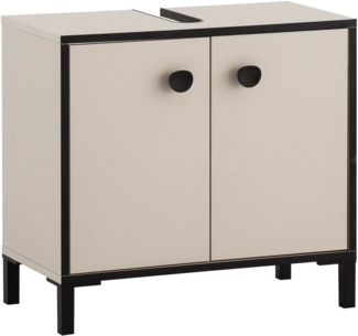 Schildmeyer Edda Waschbeckenunterschrank 159681, cremebeige, 65,1 x 33 x 59,1 cm