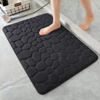 RWEUOQ Badematte Badematte rutschhemmend Memoryschaum Badteppich, Rutschfeste Matte für Badezimmer Wohnzimmer, 40*60CM, Memory Schaum, Schnell trocknend, Kunstfaser
