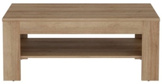 Couchtisch >ATTENTION< 1 Ablageboden, Riviera Eiche Dekor - 110x45,5x60cm (BxHxT)