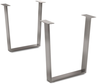 Tischgestell Darbry 59,5x72 Metall Sterlingsilber