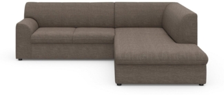 DOMO collection Ecksofa Topper zeitlos elegant, kompakte Stellmaße, OTTOs Choice, L-Form, mit Ottomane, wahlweise mit Schlaffunktion