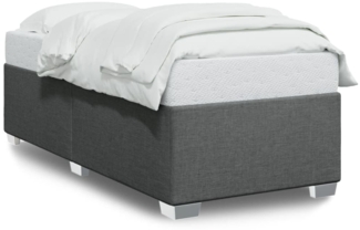 vidaXL Bettgestell ohne Matratze Dunkelgrau 90x200 cm Stoff 3284444
