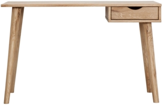 Woodroom Schreibtisch Zwettl (mit einer Schublade), Wildeiche massiv geölt 120x75x55 cm