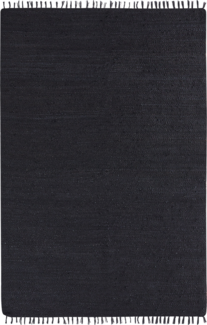Teppich Jute schwarz 200 x 300 cm Kurzflor SINANKOY