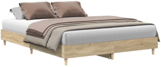 vidaXL Bettgestell ohne Matratze Sonoma-Eiche 150x200 cm Holzwerkstoff 3328710