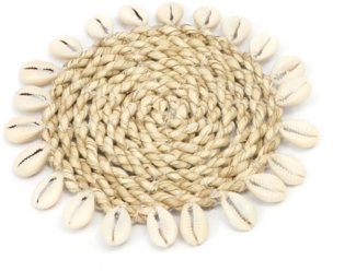 Die Seagrass Shell Untersetzer - Natur - Natürlich - 12x12x1cm