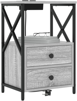 vidaXL Nachttisch 2 pcs Graues Sonoma 40 x 31 x 60 cm Holzwerkstoff 859567