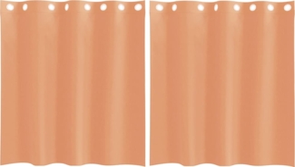 vidaXL Voile Vorhänge mit Ösen 2 Stk. Terrakotta 4102137