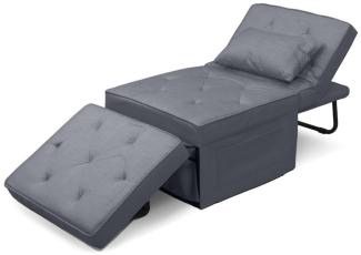 FLEXISPOT Schlafsofa Relaxsessel mit Liegefunktion, Loungesessel, Ottoman, Grau, klappsofa