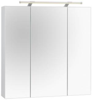 Schildmeyer Spiegelschrank Dorina, mit höhenverstellbaren Glasböden made in Germany Breite 70 cm, 3-türig, LED-Beleuchtung, Schalter-/Steckdosenbox