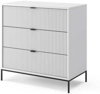 Kommode Eliza Weiß 42 x 81.2 cm mit 3 Schubladen Vicco