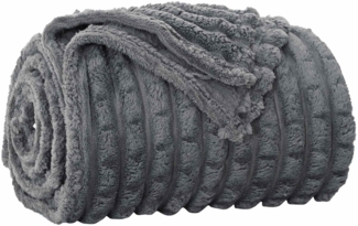 vidaXL Überwurfdecke Dunkelgrau 270x240 cm Fleece 42016920