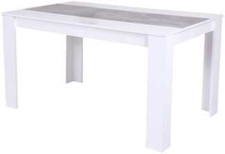 Esstisch Laira T / Lilo T , Weiß , 138 x 76 x 80 cm