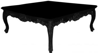 Casa Padrino Barock Couchtisch Schwarz 119 x 119 cm- Antik Möbel