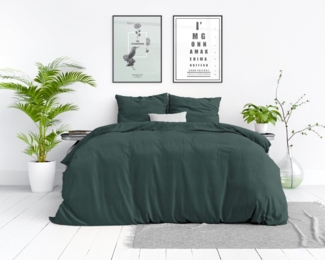 Sitheim-Europe Bettwäsche STONE WASHED Baumwolle Bettbezug & Kissenbezüge, Baumwolle, 2 teilig