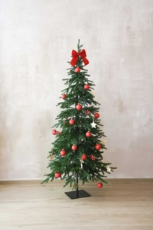 VIVANNO Künstlicher Weihnachtsbaum Kunststoff PINSAPO Konisch - Grün Naturgetreu, 90x90x180 cm