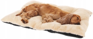 Pamek Hundekorb Tierbett, Hundebett, Katzenbett waschbar Flauschiges 100/70 cm, Strapazierfähigen Pelzstoff, Sehr weich und küschelig