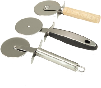 Pizzaschneider Pizzaschneideroller aus Edelstahl mit rutschfestem Kunsstoffgriff